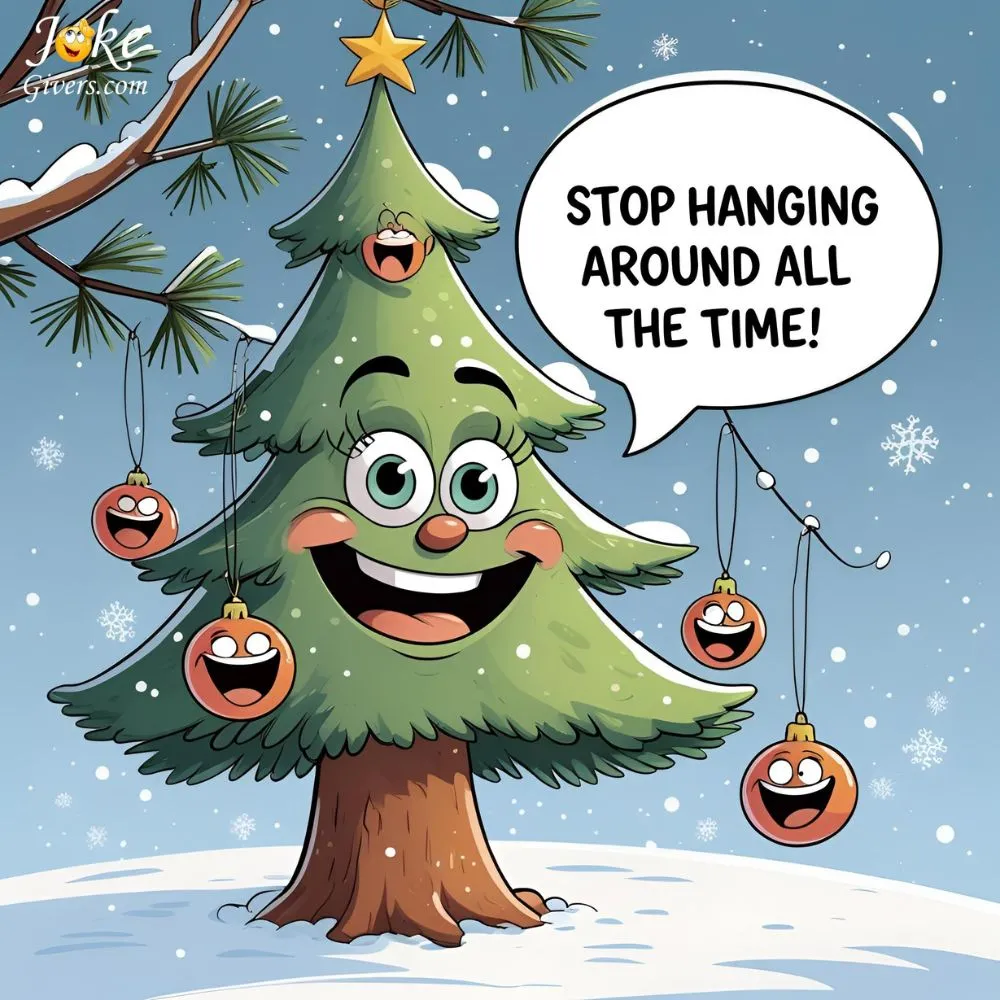 Christmas tree say to the ornaments