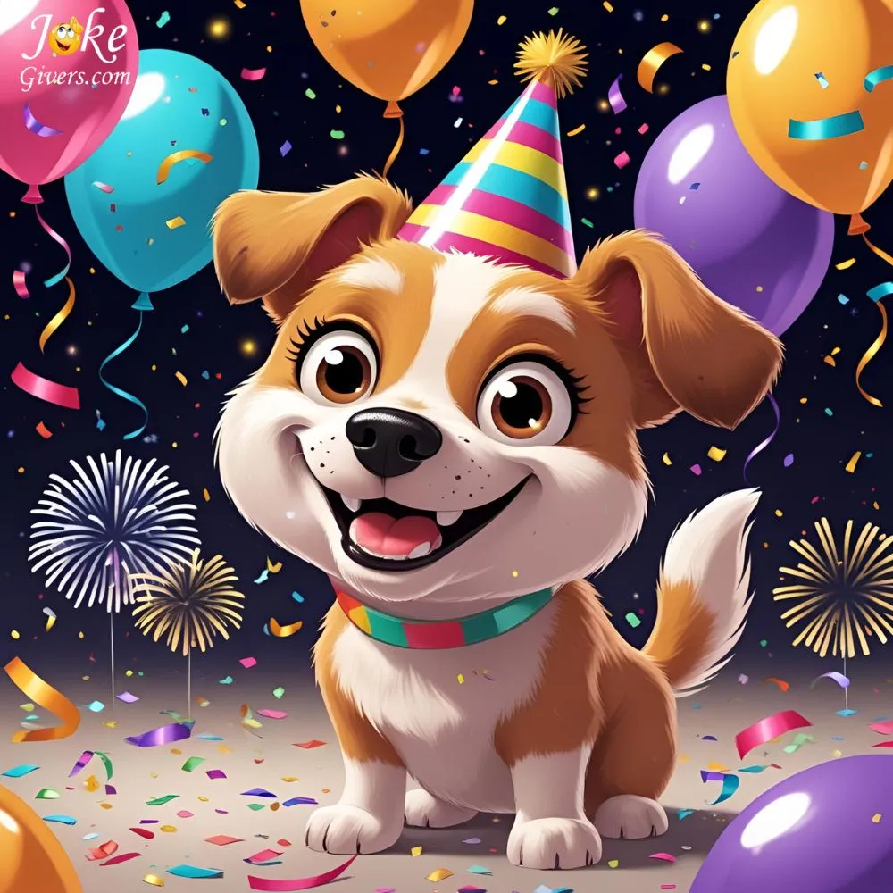 Dog bark happily
