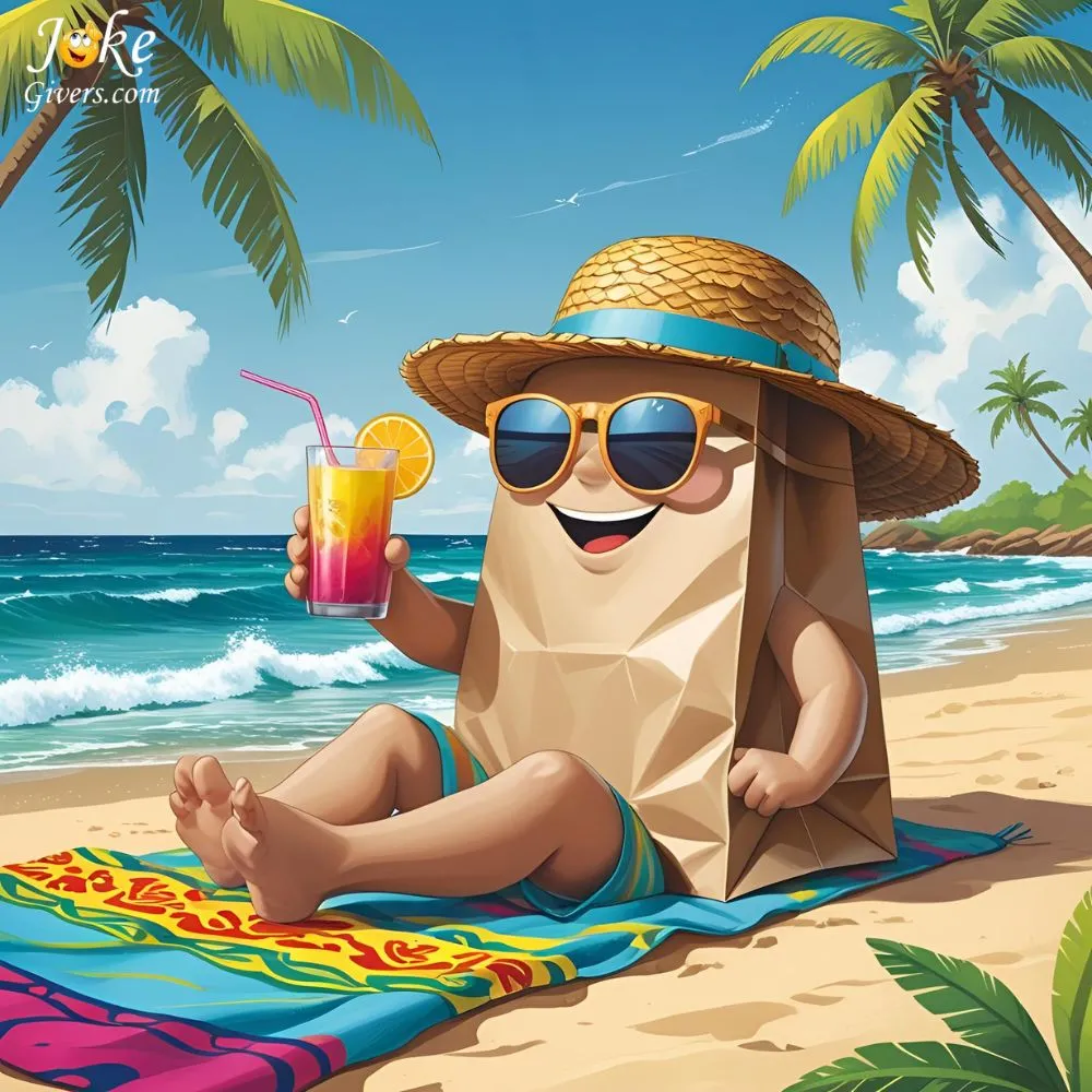 Paper bag take a vacation