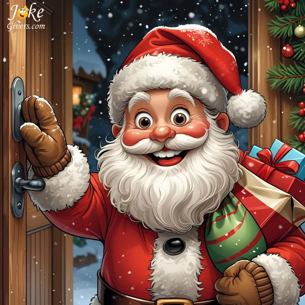 Santa knock on doors