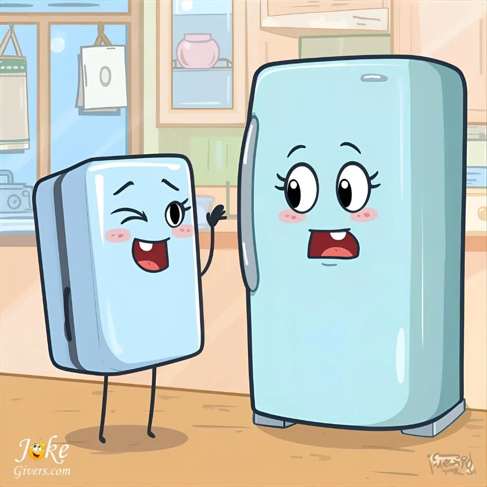 Freezer wink at the fridge