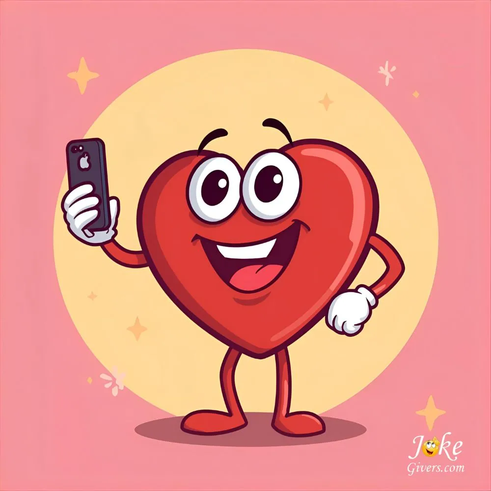  Heart take selfies