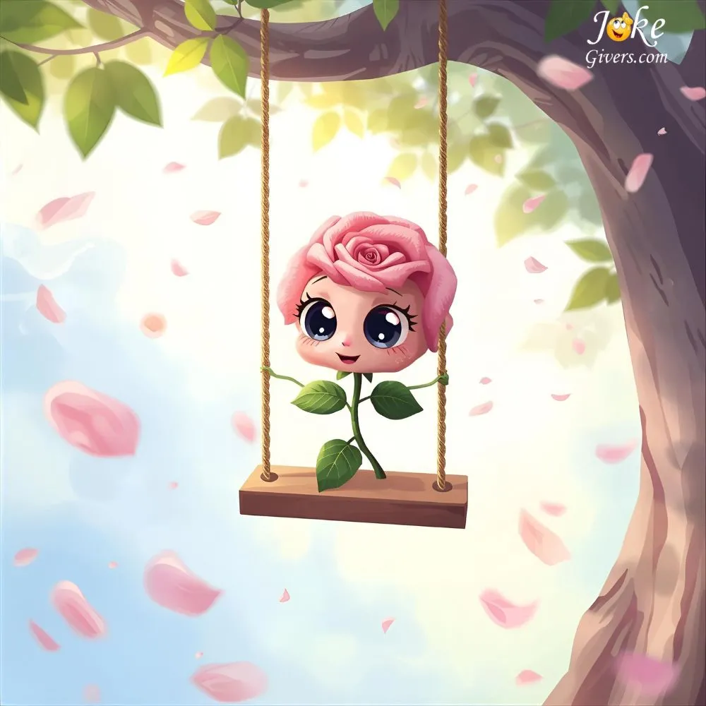 Rose sit on the swing