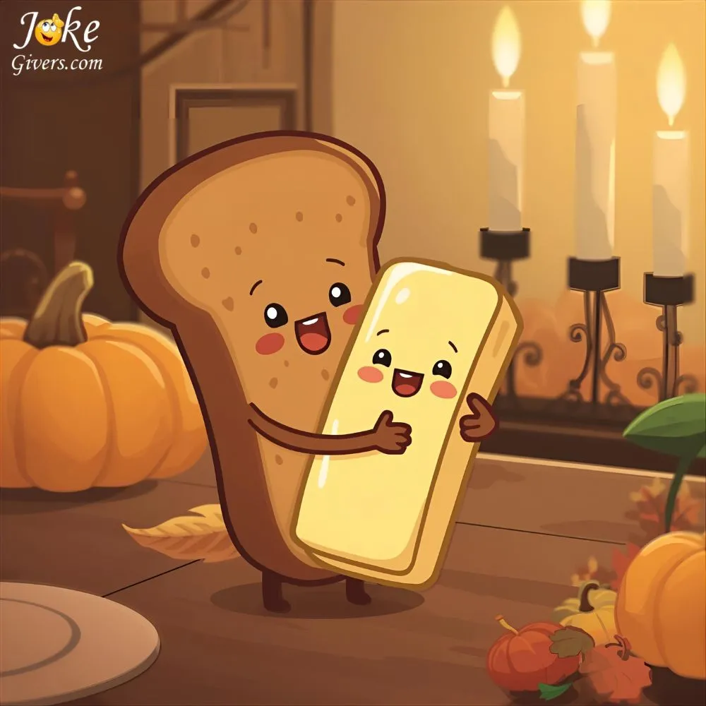 Bread roll hug the butter