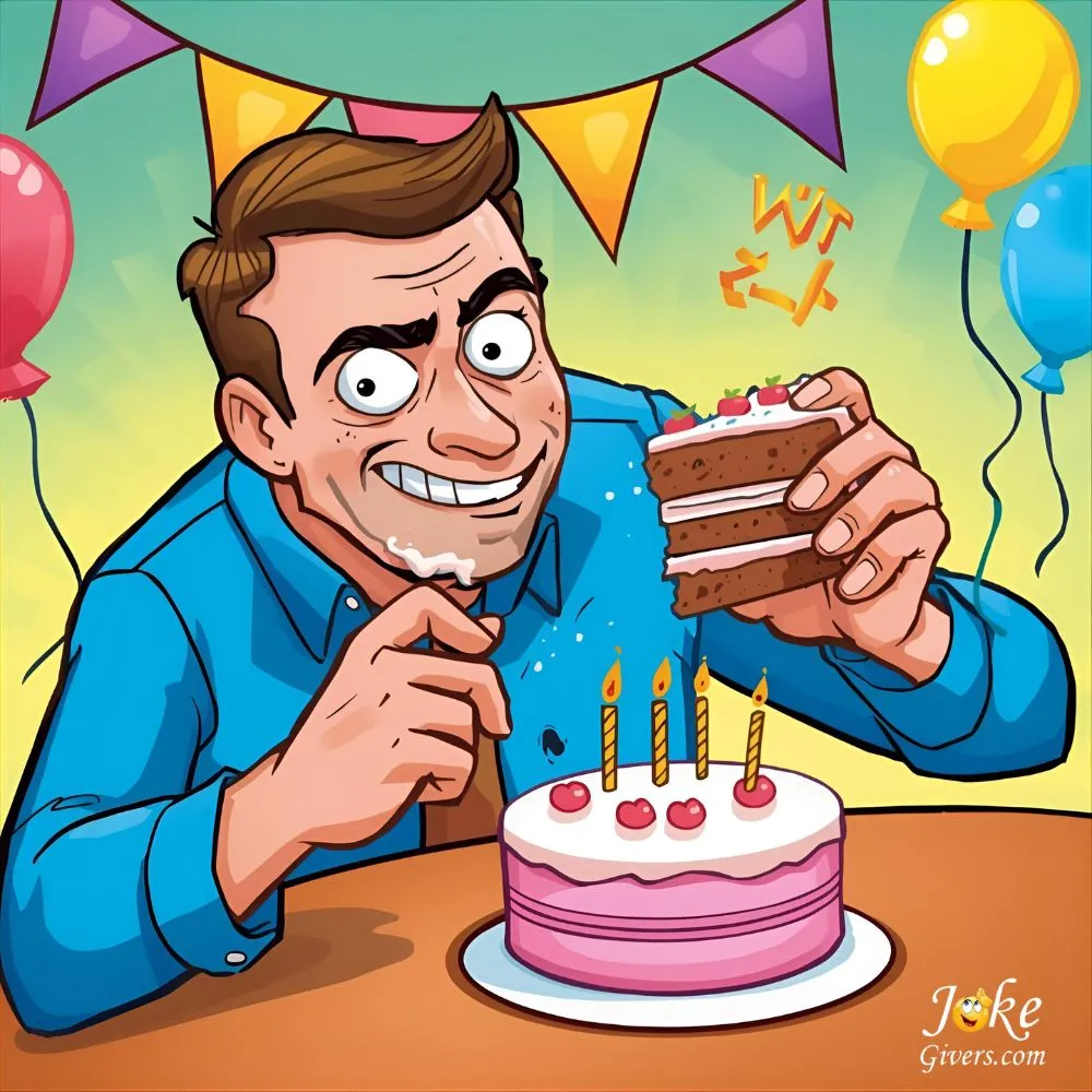 Dad eat cake twice
