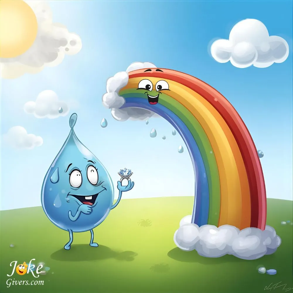 Rain propose the rainbow