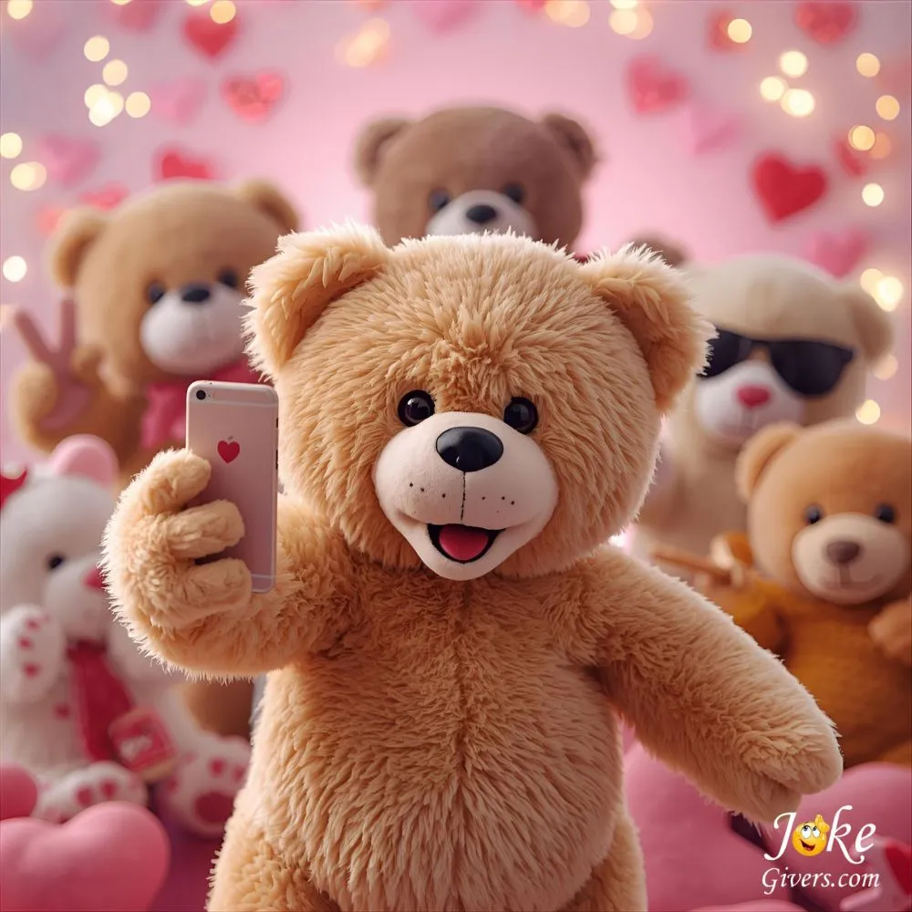 Teddy post selfies