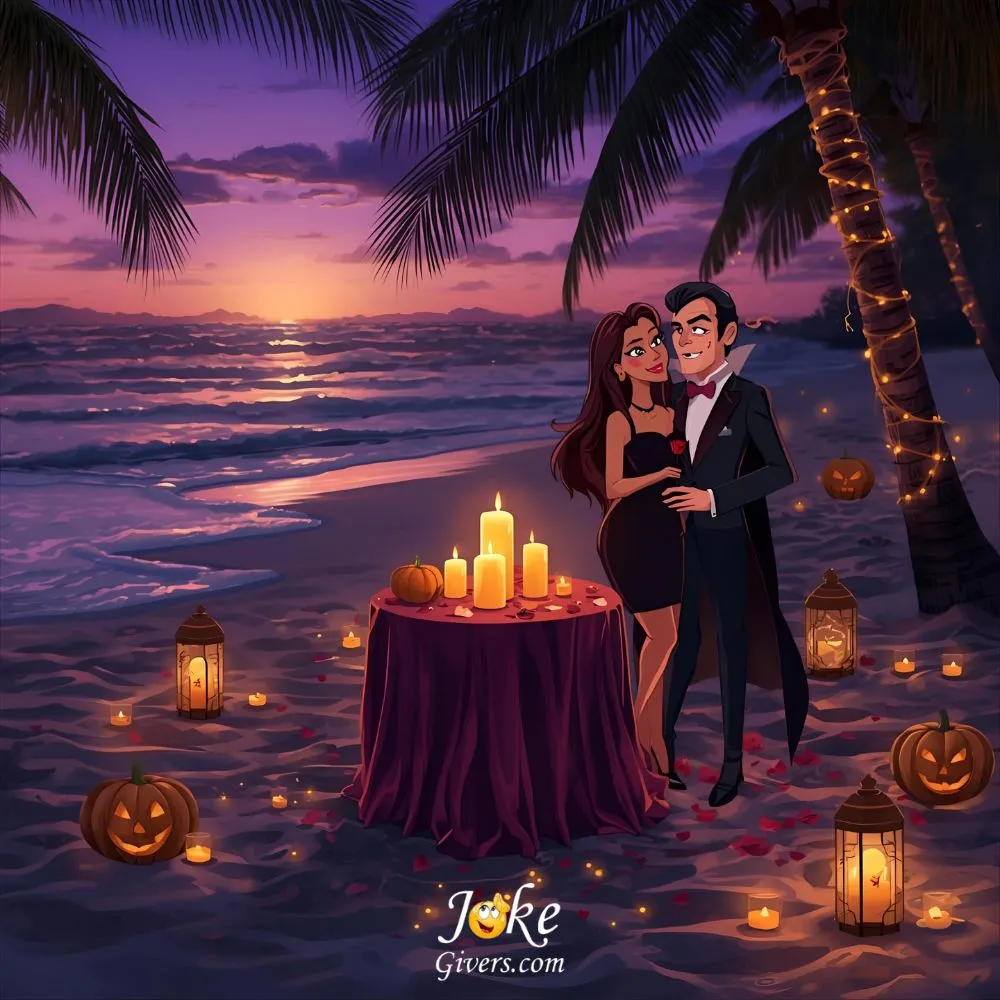 Vampire blush on his date